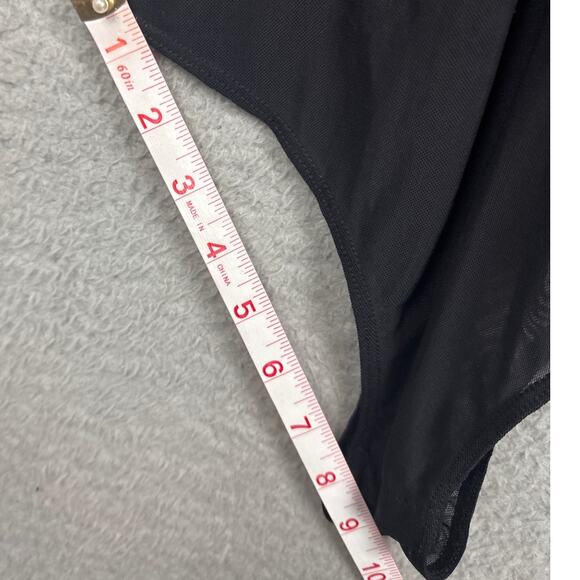 Sheer Bodysuit Embroidered Floral Adjustable Straps SZ S Whimsygoth Cottagecore - Picture 4 of 6